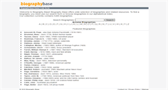 Desktop Screenshot of biographybase.com