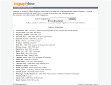 Tablet Screenshot of biographybase.com